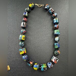 Venetian Style Vintage Handmade Beaded Necklace